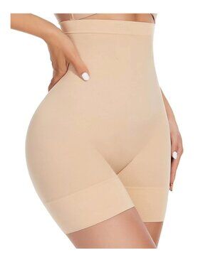 Women Shapewear Shorts High Waist Tummy Control Thigh Slimmer, NUDE, XL